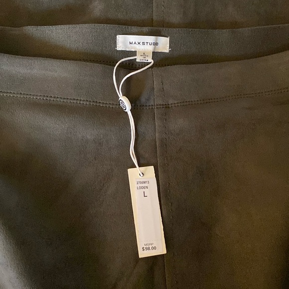 Faux Suede Midi Skirt - Picture 4 of 7